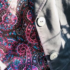 Black Jacket with Paisley Accents